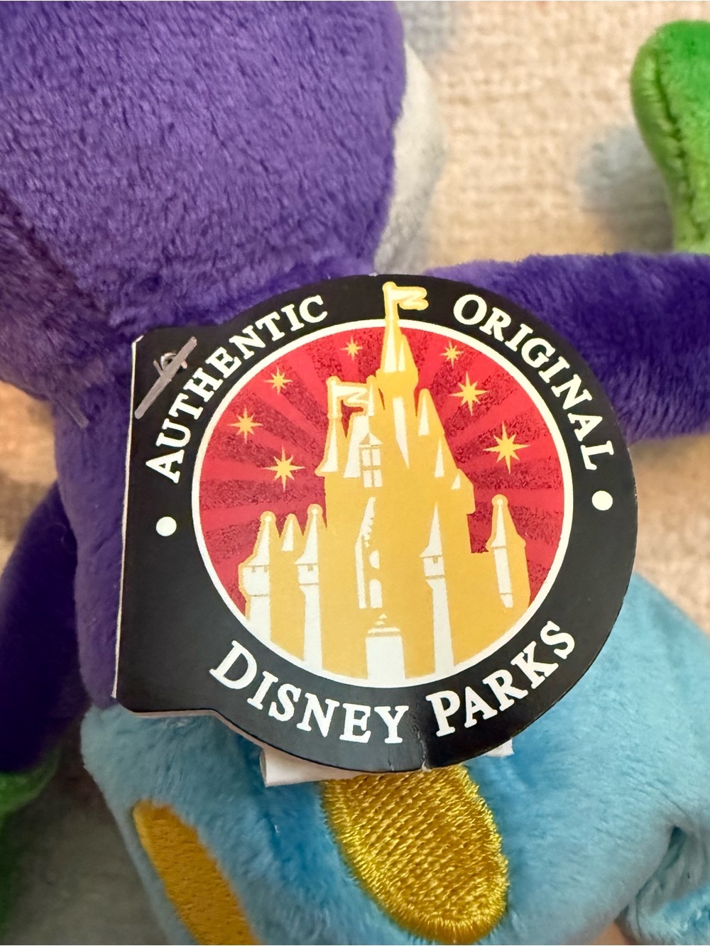 Vintage Disney Parks Purple & Orange Color-block Mickey Mouse Plush - Picture 5 of 6